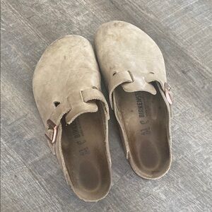 Birkenstock Tan Boston Clogs